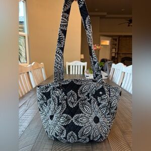 Vera Bradley Bianco Bouquet Paisley Shoulder Tote Bag